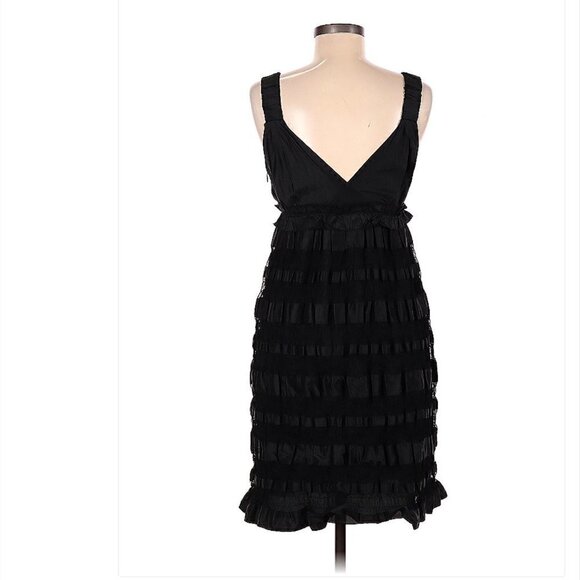 MOSCHINO Cheap And Chic Black Ruffle Sleeveless Cocktail Dress Size 6 - Picture 2 of 3
